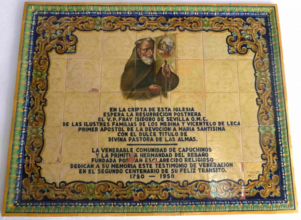Azulejo de Fray Isidoro de Sevilla