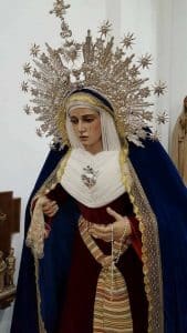Corazón Alado en la Diadema de la Virgen del Amparo de la Hermandad de la Misión de Heliópolis